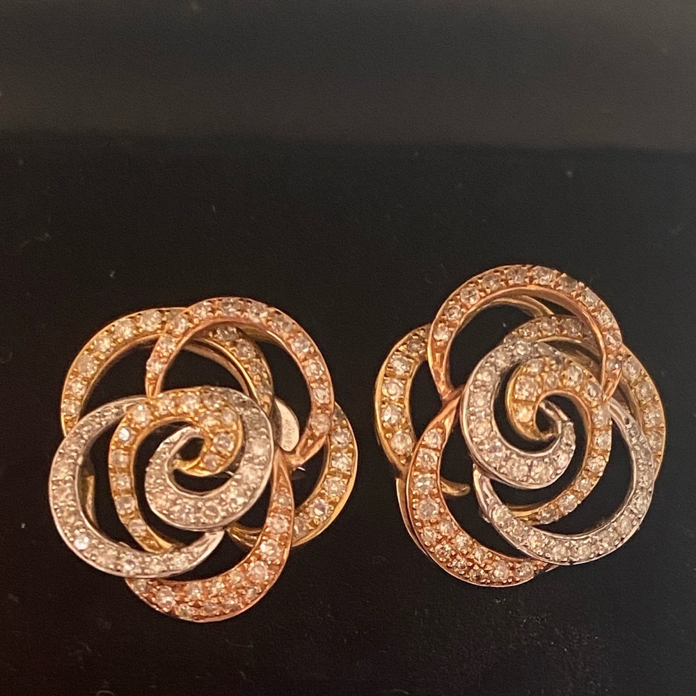 Elegant Effy Tri- Gold Earrings